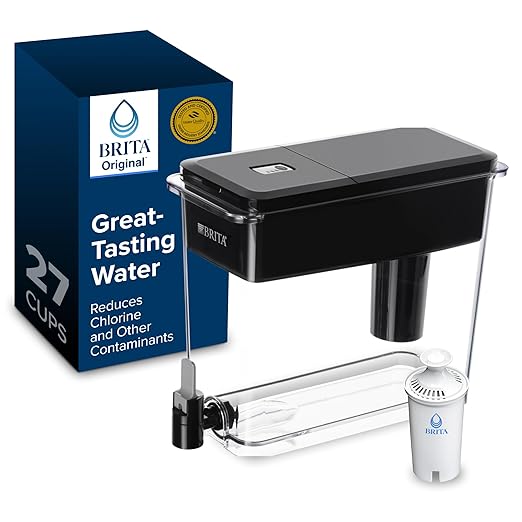 Brita UltraMax Large Water Dispenser with Standard Filter, BPA-Free, Reduces Copper, Cadmium and Mercury Impurities, Lasts 2 Months or 40 Gallons, 27-Cup by Brita