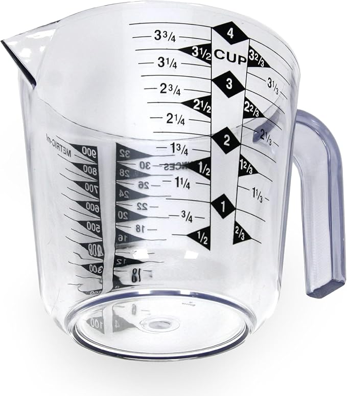 Chef Craft Select Plastic Measuring Cup, 4 Cup, Clear by ChefCraft