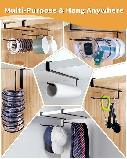 Tumbler Lid Organizer, Space-Saving Yeti Lid Organizer Inside Cabinet, Fit Various Water Bottle Lids, Kitchen Cabinet Corner Organization and Storage, Yeti Tumbler Accessories 2Pack - Image 9