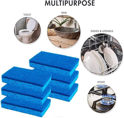 Scrubit Non-Scratch Cleaning Scrub Sponges- Scrubbing Dish Sponge Ideal for Washing Kitchen,Dishes, Bathroom &More – Dishwashing Sponge Along with A Thought Scrubber – 6 sponges - Image 4