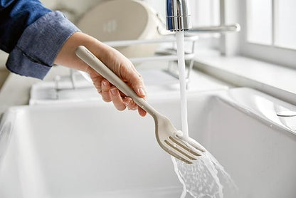 GreenPan Silicone Ultimate Fork, Mixing Stirring Serving, Cooking Kitchen Utensil, Flexible Rubber Nonstick Cookware, Rigid Steel Core, Heat-Resistant, Anti-Slip Handle BPA-Free Dishwasher Safe, Taupe - Image 7