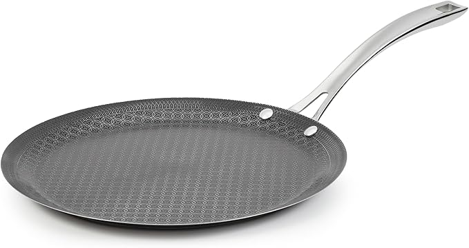 Cuisinart FusionPlus Hybrid Stainless Steel Cookware, 12-Inch Round Griddle Pan with PFAS-Free PURELYSEAR Ceramic Technology, Scratch Proof, Cool Grip Handles, Dishwasher Safe