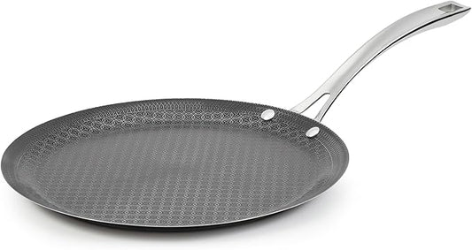 Cuisinart FusionPlus Hybrid Stainless Steel Cookware, 12-Inch Round Griddle Pan with PFAS-Free PURELYSEAR Ceramic Technology, Scratch Proof, Cool Grip Handles, Dishwasher Safe
