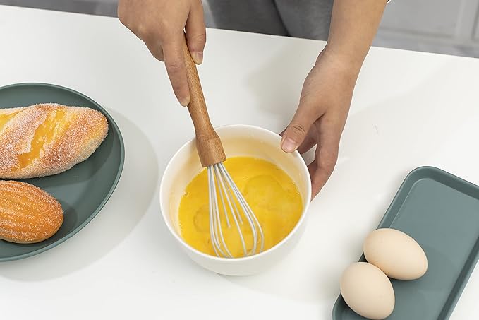 Wooden Utensils for Cooking, 7pcs Natural Acacia Wood kitchen utensils set with Holder For Cooking Utensil set Wooden Spoons Spurtle Spatula For Cooing Non-Stick Pan - Image 6
