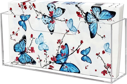 Waterproof Paper Towel holder, Acrylic Napkin Holder, Plastic Napkin Dispenser for Home, Office (Transparent color)
