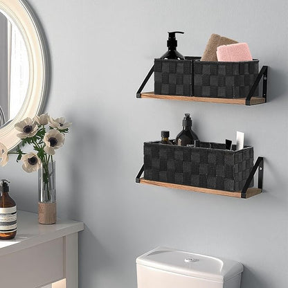 Posprica Small Baskets for Organizing(7 Set) Woven Storage for Shelves, Bathroom, Decorative Closet Organizer, Dresser Bins, Shelf - Image 6