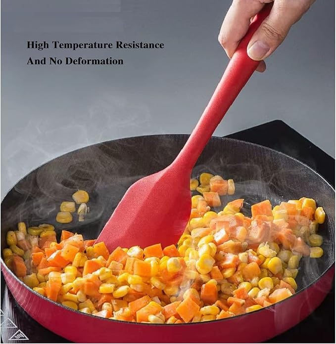 8 Pieces Silicone Spatulas,8.5 inch Non-stick with Stainless Steel Core,Heat Resistant-500℉, Food Grade Dishwasher Safe, for Mixing,Cooking,Baking (Mixed color) - Image 5