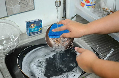 Scrubit Non-Scratch Cleaning Scrub Sponges- Scrubbing Dish Sponge Ideal for Washing Kitchen,Dishes, Bathroom &More – Dishwashing Sponge Along with A Thought Scrubber – 24 sponges - Image 4