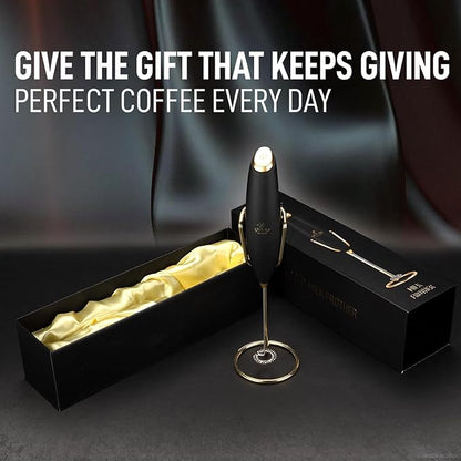Zulay Kitchen Executive Series Luxury Gift Milk Frother with 4 Duracell Batteries – Handheld Electric Foam Maker for Coffee, Lattes & Hot Chocolate – Deluxe Finish, Ultimate Gift for Coffee Lovers - Image 4
