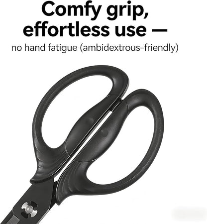 Heavy Duty Kitchen Scissors, Titanium Coated All Purpose Shears - Extra Sharp Detachable Blades for Poultry, Chicken Bones, Meat, Vegetables, Herbs | Micro Serrated & Ergonomic Handle - Image 3