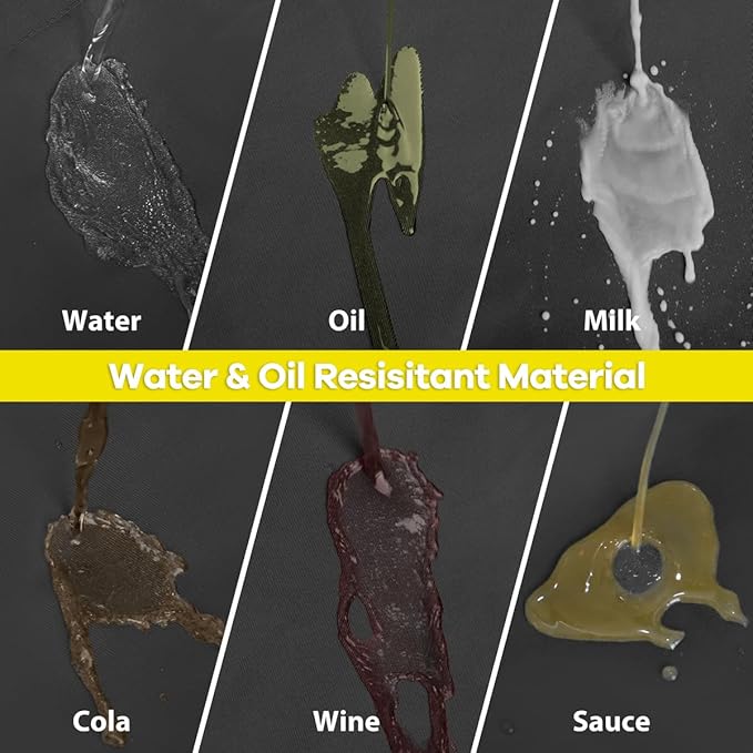 ROTANET Extra Large Apron for Men Adjustable Bib Aprons with 2 Pockets Cooking Kitchen Women Chef Water & Oil Resistant - Image 3