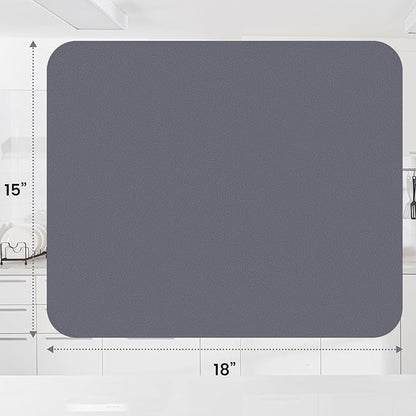 WISELIFE Dish Drying Mat Super Absorbent Drying Mat Large Dish Drying Mats for Kitchen Counter Easy Clean Dish Mat Kitchen Drying Mat15"x 18" Classic Grey - Image 3