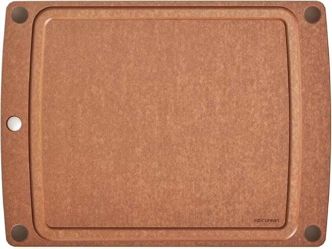 Epicurean All-In-One Cutting Board with Non-Slip Feet and Juice Groove - Non-toxic, Dishwasher Safe, Made in the USA, 17.5" x 13", Nutmeg by Epicurean