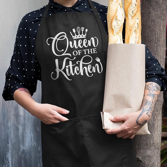 SANDJEST Funny Mens Aprons with Pockets for BBQ Grilling Cooking Grandpa Husband Apron for Birthday Christmas Father's Day