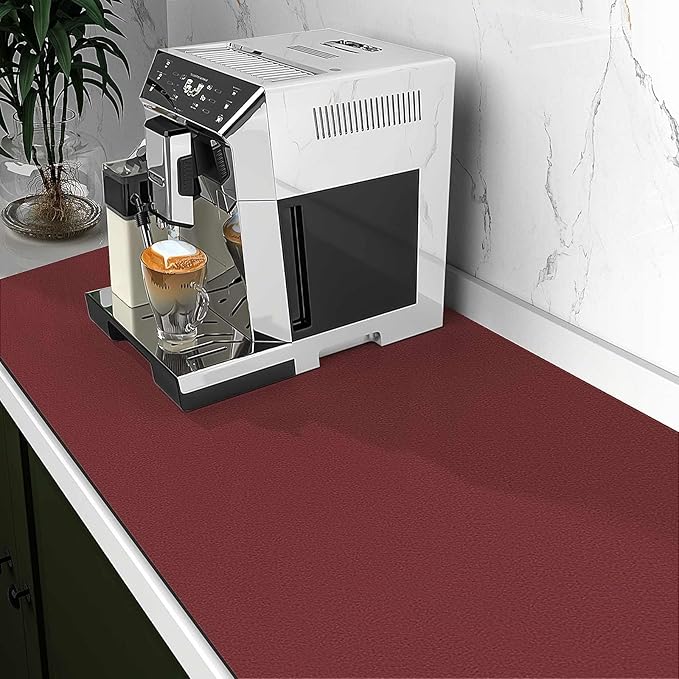 WISELIFE Dish Drying Mat Super Absorbent Drying Mat Large Dish Drying Mats for Kitchen Counter Easy Clean Dish Mat Kitchen Drying Mat18"x 36" Classic Red - Image 2