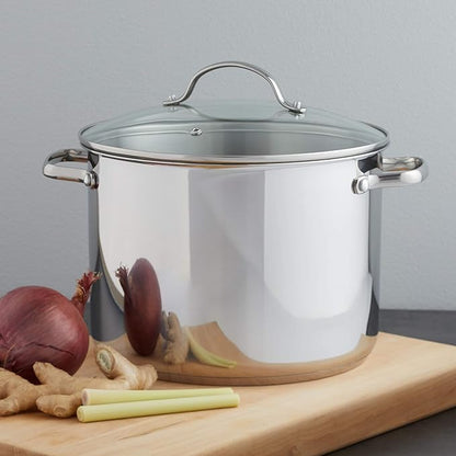 Amazon Basics Stainless Steel Induction Compatible Stock Pot with Glass Lid, Oven Safe, Dishwasher Safe, Sturdy, 8 Quart, Silver - Image 5