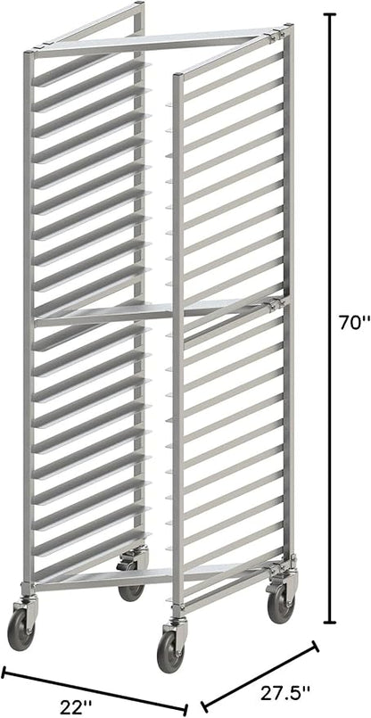 Winco Aluminum Sheet Pan/Bun Rack, 3" Spacing, Nesting Style, 20 Tier - Image 3