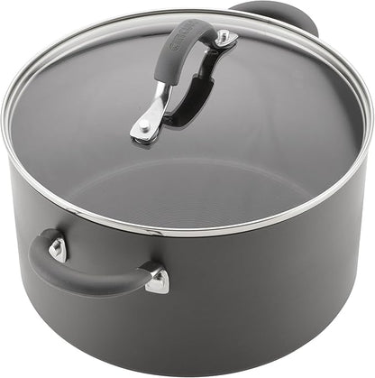 Circulon 83903 Radiance Hard Anodized Nonstick Cookware Pots and Pans Set, 10 Piece, Gray - Image 9