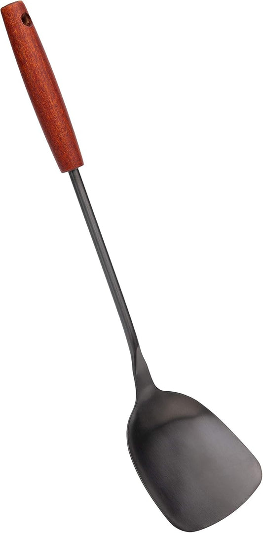 FJNATINH Wok Spatula 15 inches Spatulas for Wok, Stainless Steel Metal Wok Spatulas for Kitchen Use Cooking Utensils Spatula for Cooking Cast Iron by HOMEKITCHENTOOL