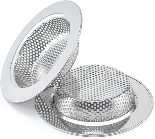 Honmein 2 Pcs Sink Strainer for Most Kitchen Sink Drain Basket, Upgraded Double-Layer Safe Design Kitchen Sink Strainer (Outer Diameter 4.5 Inch) by Honmein