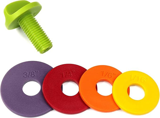 Adjustable Rolling Pin Rings with 4 Thickness Rings and Screws, Replaceable Baking Accessories for Stainless Steel or Wooden Rolling Pins, 1 Pack