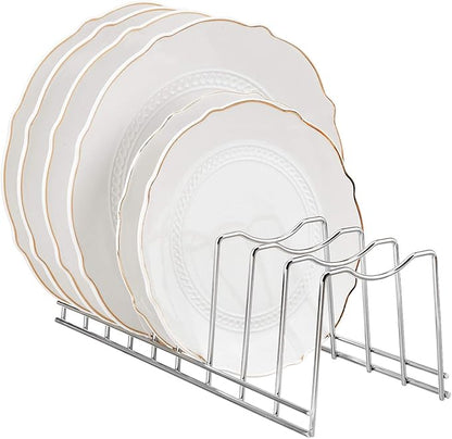 Pot Lid Organizer, Kitchen Pot Lid Rack Holder, Rest Cutting Board, Baking Sheet, Pots & Pans, Serving Trays, Stainless Steel (Silver, 2) - Image 3
