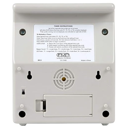 FMP Digital 4 Channel Commercial Kitchen Countdown Timer, Water Resistant, 7-inch Height, White - Image 5