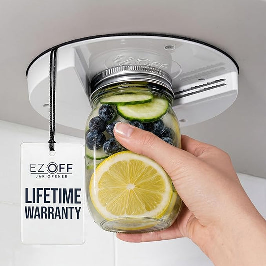EZ Off Jar Opener for Seniors - Under Cabinet Jar Openers for Weak Hands, Easy Grip, Arthritis jar opener, One Handed Gadgets & Bottle Opener - Essential Kitchen Gadgets - 2 Bundle Pack by EZOff