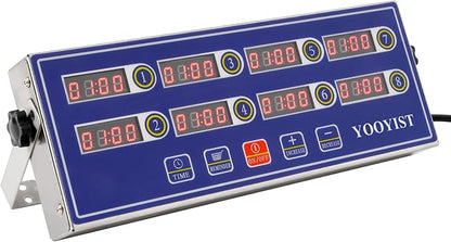 Professional Commercial 8 Channel Multiple Kitchen Timers Digital Calculagraph Programmable Loud for Restaurant Food Fryer Baking Cooking Stainless Steel Heavy Duty. - Image 2