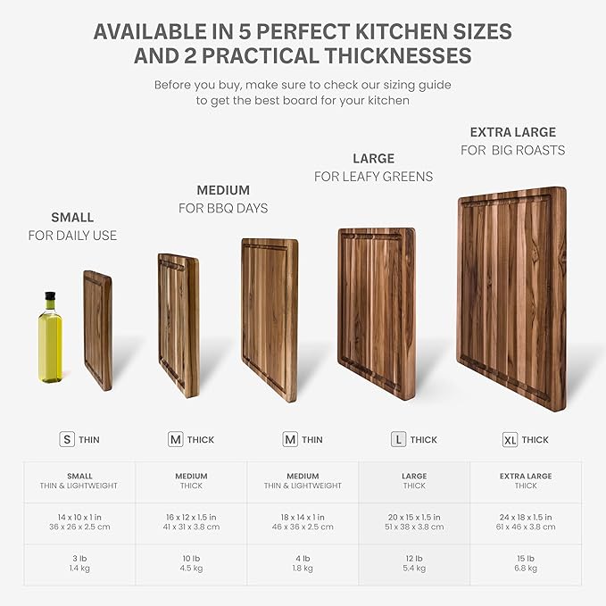 Teakhaus Cutting Board - Large (L) Wood Cutting Board with Juice Groove - Holiday Gift Ideas for Men and Women - Gift-Ready, Reversible, Edge Grain Wood, Knife Friendly - FSC Certified - Image 2