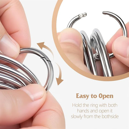 Round Cookie Cutters with Handle - Donut Hole Cookie Biscuit Cutter Set(5 Pieces/Set), Stainless Steel Circle Cutters Donut Cutter Mold Tool with Ring for Baking, Biscuits, Cakes, Sandwiches - Image 4