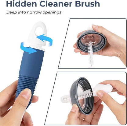 Amazer Bottle Brush Cleaner, Long Flexible Handle Bottle Brush Scrub for Water Bottles, Glasswares, Tumblers, Travel Coffee Mugs, 2 Pack - Image 3