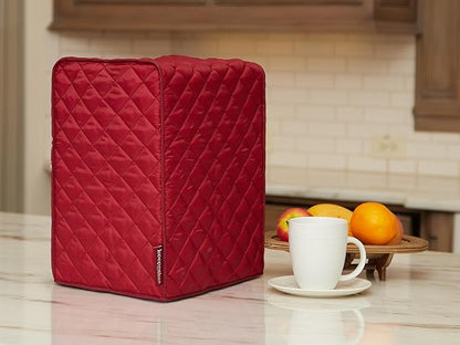 Covermates Keepsakes Stand Mixer Cover – Quilted Appliance Protector for Food Processors – Dust & Stain Resistant, Washable Slip‑On Design for Countertop Storage, Red