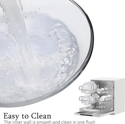 Ajrwiiy Large Glass Bowl for Sourdough Bread Making, 4.7 Quart Glass Mixing Bowl for Sourdough Bread with Lid, Clear Breads Proofing Bowl with Covers, Ideal for Kitchen, Storage - Image 5