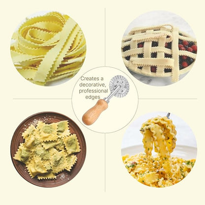 Pastry and Pasta Wheel 1.9 inch – Dough Crimper Ravioli Dumpling Pierogi Cutter – Multi-Purpose Tool for Pizza Baking Cooking and Homemade Meals - Image 6