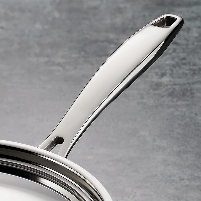 Tramontina Signature Tri-Ply Clad Stainless Steel 4-Quart Sauce Pan with Lid, Induction-Ready, Dishwasher-Safe, NSF-Certified, Made in Brazil - Image 4