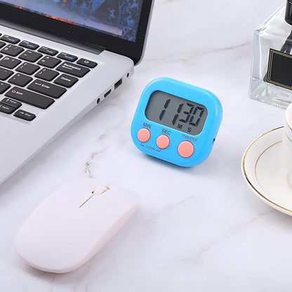 Weewooday 6 Pcs Large Classroom Timers Stopwatch Magnetic Kitchen Digital Timer Electronic Countdown Multi Function Loud Alarm Stopwatch for Cooking Sports Study Work Exercise Oven (6 Colors)