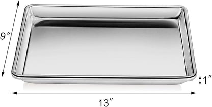 New Star Foodservice Commercial-Grade 18-Gauge Aluminum Sheet Pan/Bun Pan (9 x13 x1 inch (Quarter Size)) - Image 3
