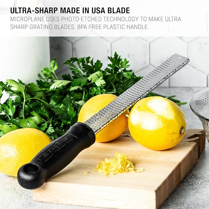 Microplane Classic Twin Pack - 12" Black Zester Grater with Surgical-Grade Stainless Steel Blade - Image 2