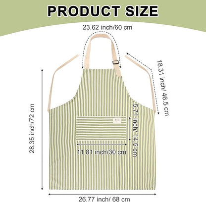 Janmercy 24 Pcs Aprons for Women Men with 2 Pockets Linen Cooking Kitchen Apron Adjustable Bib Chef Apron Bulk Aprons Unisex