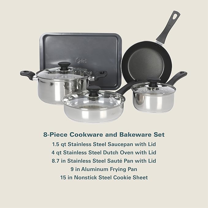 Gibson Home 74 Piece Kitchen in a Box Pots and Pans Cookware, Plates and Bowls Dinnerware, Cutlery Knife Block, Flatware Utensils, Tools & Gadgets, Storage, Glasses Set - Image 3