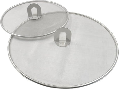 2Pcs 10" & 13" Stainless Steel Splatter Screen Splatter Guard, Ultra Fine Mesh Cooking Protector for Frying Cooking/Kitchen Use by Unknown