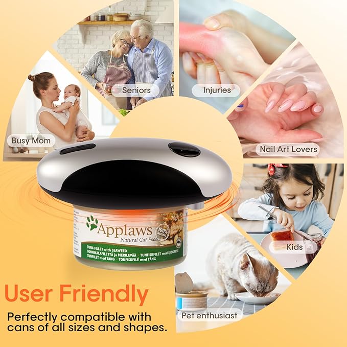 Electric Can Openers in 2026: Automatic Can Opener Electric with Rechargeable. The Can Opener Creates A Smooth Edge, Making It The Best Gift for Seniors And Kids. (Gray) - Image 3