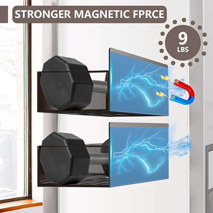 SMRCAD Magnetic Spice Rack for Refrigerator, 6pack Magnetic Shelf for Fridge Space Saving Seasoning Organizer for Kitchen storage Any Metal Surface No Drilling Needed (6pack-Bronze) - Image 7