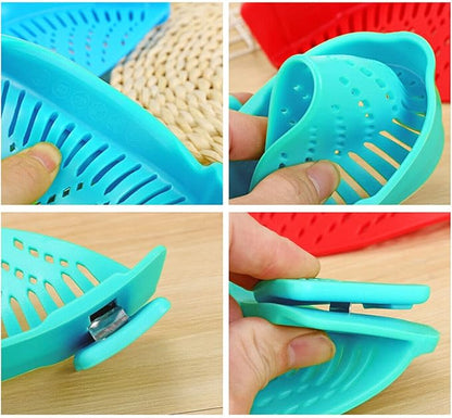 Clip-on Kitchen Food Strainer for Spaghetti, Pasta, Meat, Fruits, Vegetables. Silicone Kitchen Food Strainer for Pots & Bowls - Image 7