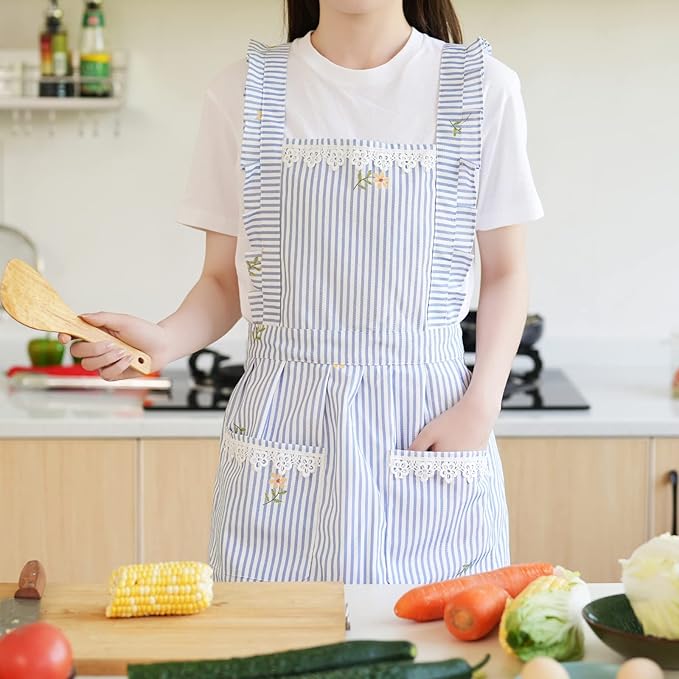 Funny Aprons for Women with Pockets, Kitchen Cooking Grilling Bbq Cute Chef Apron, Mothers Day Birthday Gifts for Women - Image 2
