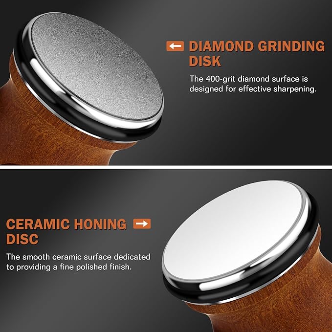 Rolling Knife Sharpener Tool Kit, Multi-Angle Magnetic Roller Sharpeners for Kitchen Knives, Diamond&Ceramic Knife Sharpening System Set, Offers 12&15&20&25 Degree Sharpening - Image 3