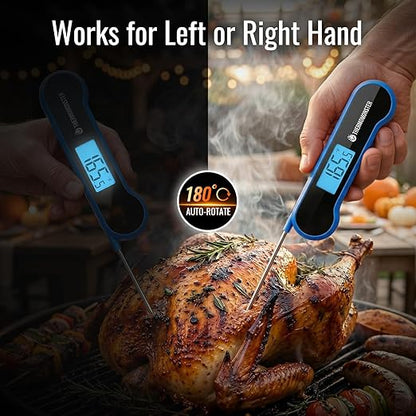 0.5 Sec Instant Read Meat Thermometer Digital with ±0.5℉ Precision, Food Thermometer for Cooking Kitchen Gadgets, Oven Grill Candy BBQ Essentials Accessories, Gifts for Him Dad Men Birthday, Blue - Image 4