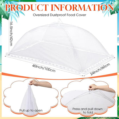 Leitee 3 Pcs Inflatable Serving Bar Kit Includes Salad Buffet Tray with Drain Plug Mesh Food Cover Food Drink Containers and Inflator for Ice Supplies Halloween Party Camping Picnic(Orange)