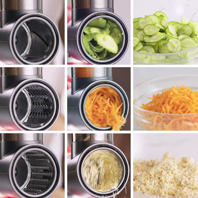 Slicer Shredder Attachments for KitchenAid Stand Mixer Cheese Grater Attachment for KitchenAid, Slicer Accessories with 3 Blades by InnoMoon - Image 3